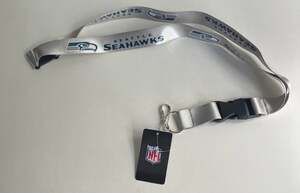 NFL Seattle Seahawks Lanyard Silver Grey Breakaway
